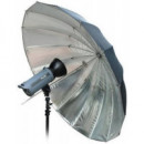 ULTRAPIX Paraguas Reflector Negro y Plata 75"