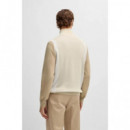 Chaquetas y Abrigos Cárdigan BOSS H-bejino Gris con Cremallera