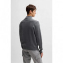 Chaquetas y Abrigos Cárdigan BOSS H-bejino Gris con Cremallera