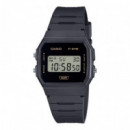 CASIO F-91WB-8A – Reloj Digital Unisex Negro Mate con Detalles Dorados, Estilo Retro, Wr