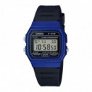 CASIO F-91WM-2A – Reloj Digital Unisex Azul Metálico, Diseño Retro, Cronómetro, Luz Led, Wr