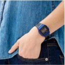 CASIO F-91WM-2A – Reloj Digital Unisex Azul Metálico, Diseño Retro, Cronómetro, Luz Led, Wr