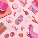 CASIO F-91WS-4E – Reloj Digital Rosa Translúcido Unisex, Cronómetro, Alarma, Luz Led, Wr