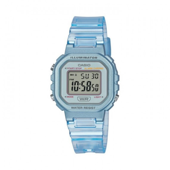 CASIO LA-20WHS-2A – Reloj Digital Azul Transparente con Luz Led y Wr