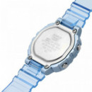 CASIO LA-20WHS-2A – Reloj Digital Azul Transparente con Luz Led y Wr