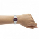 CASIO LA670WA-4D – Reloj Digital Retro con Carátula Vino y Correa Metálica