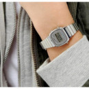 CASIO LA670WEA-7 – Reloj Digital Retro Plateado con Carátula Gris Clásico