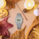 CASIO LA670WEA-8A – Reloj Digital Retro Plateado con Carátula Champagne