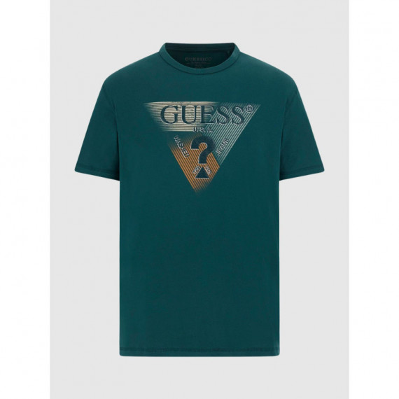 Camiseta Elástica con Logotipo Triángulo de GUESS