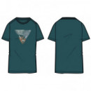 Camiseta Elástica con Logotipo Triángulo de GUESS