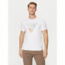 Camiseta Elástica con Logotipo Triángulo de GUESS