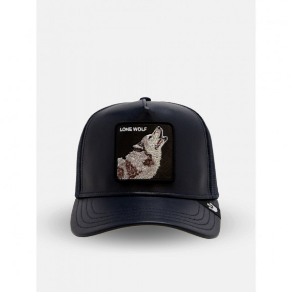 Gorra de Camionero de Piel con Diseño de Lobo de Goorin  GOORIN BROS