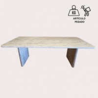 Mesa de Comedor de Jardín Tibur 225X100 Cm Concreto Color Gris Piedra Arena Negra®  ARENA NEGRA