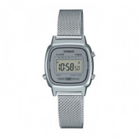 CASIO LA670WEM-7 – Reloj Digital Vintage Plateado con Malla Milanesa - Guanxe Atlantic Marketplace