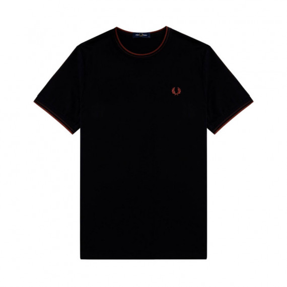 Camiseta con Ribete con Dos Franjas  FRED PERRY