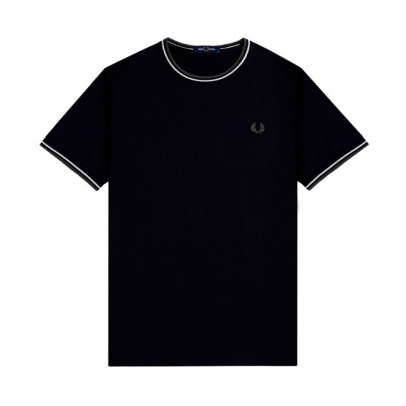 Camiseta con Ribete con Dos Franjas  FRED PERRY