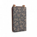 Funda Móvil Colgante Tous Kaos Icon Negro con Correa Ajustable  TOUS BAGS
