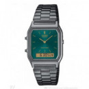 CASIO Coleccion AQ-230EGG-3AEF Reloj Digital/analogico Correa Acero Inox Esfera Verde,cronometro