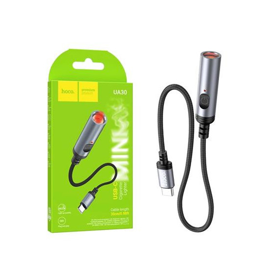 HOCO Adaptador Tipo C Encendedor Mechero para Coche UA30