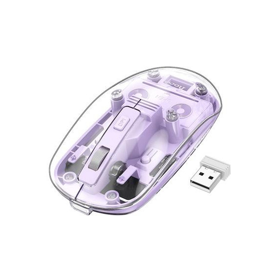 HOCO Raton Inalambrico/ BLUETOOTH Transparente Purpura GM29