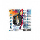 SAMI Reloj Inteligente Energy WS-2387N con Gps/resistente Agua/sueño/cardiaco/oxigeno Metalico Negro