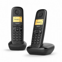 Teléfono Inalámbrico Dect A170 Dúo Base+sup Negro GIGASET
