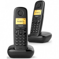 Teléfono Inalámbrico Dect A170 Dúo Base+sup Negro GIGASET