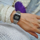 CASIO LA680WEA-1 – Reloj Digital Clásico Plateado con Pantalla Negra y Luz Led