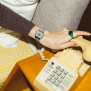 CASIO LA680WEL-8 – Reloj Digital Retro con Correa de Cuero Gris y Carátula Plateada