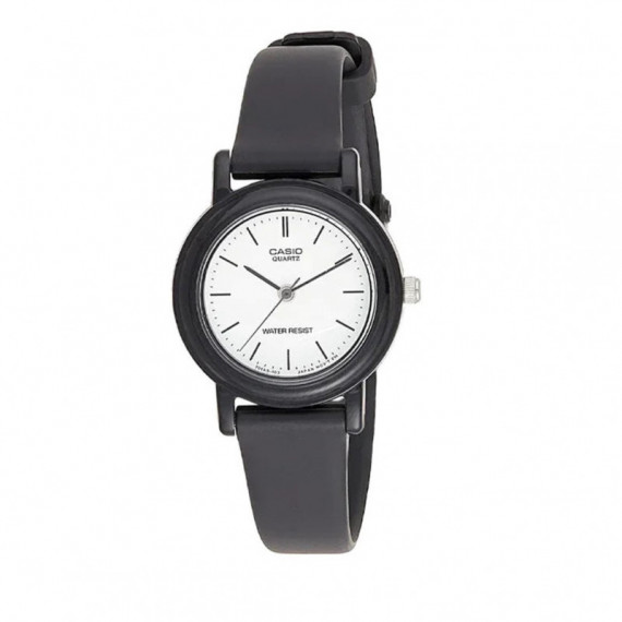 CASIO LQ-139BMV-7E – Reloj Análogo Minimalista con Carátula Blanca y Correa Negra