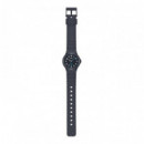 CASIO LQ-24B-1B – Reloj Análogo Negro Minimalista Wr con Detalles en Azul