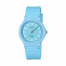 Reloj CASIO LQ-24B-2B Unisex Clásico con Esfera Azul y Estilo Minimalista