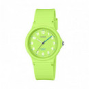 CASIO LQ-24B-3B – Reloj Análogo Verde Neón Wr con Estilo Juvenil y Vibrante
