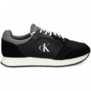 Talon Gris Dep.ante+nylon Negro  CALVIN KLEIN