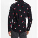 Camisa HUGO Negra Multilogo