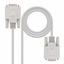 Cable Serie NANOCABLE RS232 DB9/M - DB9/H 3M White