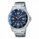 CASIO MTD-1053D-2AV – Reloj Diver Azul 200M con Brazalete de Acero Inoxidable