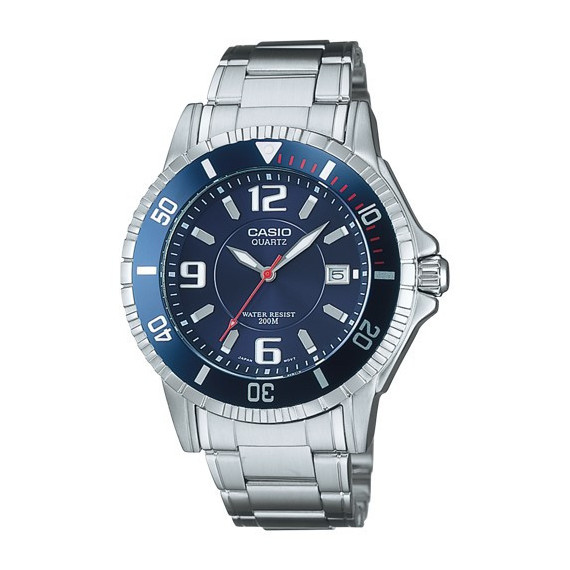 CASIO MTD-1053D-2AV – Reloj Diver Azul 200M con Brazalete de Acero Inoxidable