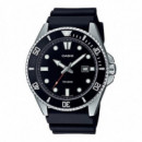CASIO MDV-107-1A1V – Reloj Diver Negro Wr 200M con Correa de Resina