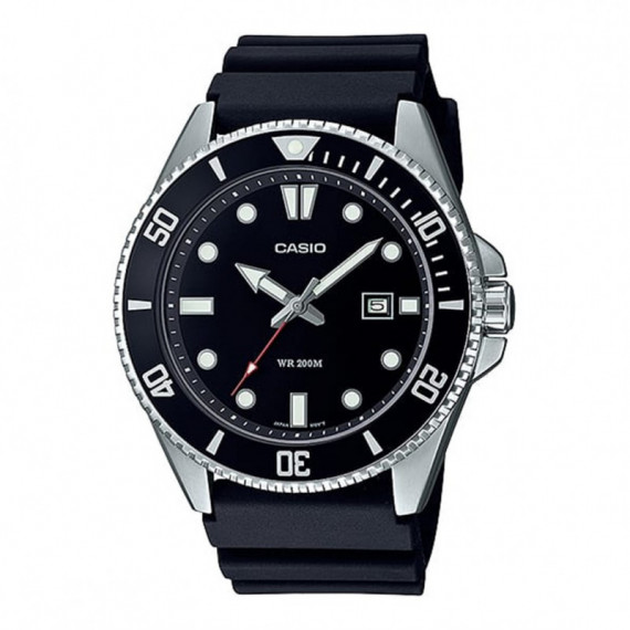 CASIO MDV-107-1A1V – Reloj Diver Negro Wr 200M con Correa de Resina