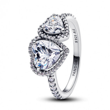 PANDORA Anillo Corazones Halo Brillante 193659C01