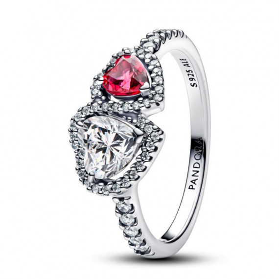 PANDORA Anillo Halo Corazones 193662C01