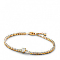 PANDORA Pulsera Tenis Corazón Brillante 560041C01