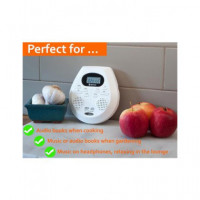 DENVER Reproductor CD Discman DMP-395W Blanco