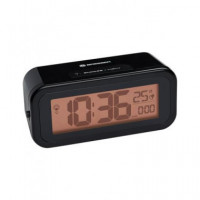 BRESSER Despertador Mytime Amber Negro