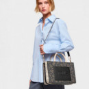 Bolso Shopping Mediano Amaya Kaos Icon Negro de TOUS