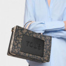 Bolso Shopping Mediano Amaya Kaos Icon Negro de TOUS