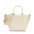 Bolso Capazo Pequeño la Rue New Beige de TOUS