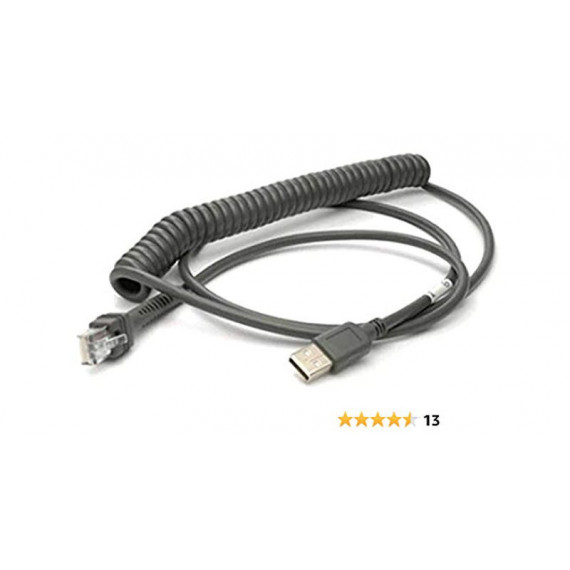 Metrologic Cable USB Rizado 53235B para Lector Codigos Serie MS-9500  HONEYWELL