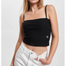 Camiseta CALVIN KLEIN Crop Top Negra